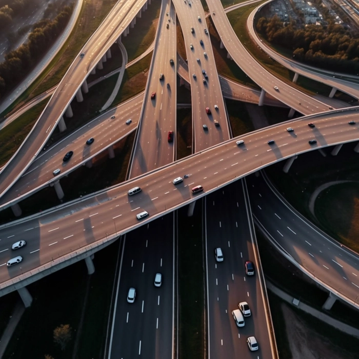 Cars on highway Cars on highway