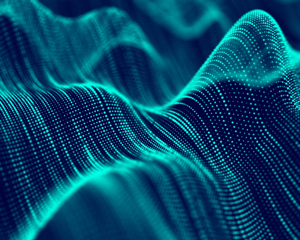 wave of data on background wave of data on background